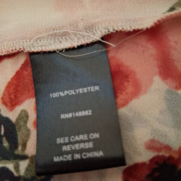 Torrid Floral Print Butterfly Chiffon V Neck Button Midi Hi Low Dress Size 2 2x - Picture 9 of 10